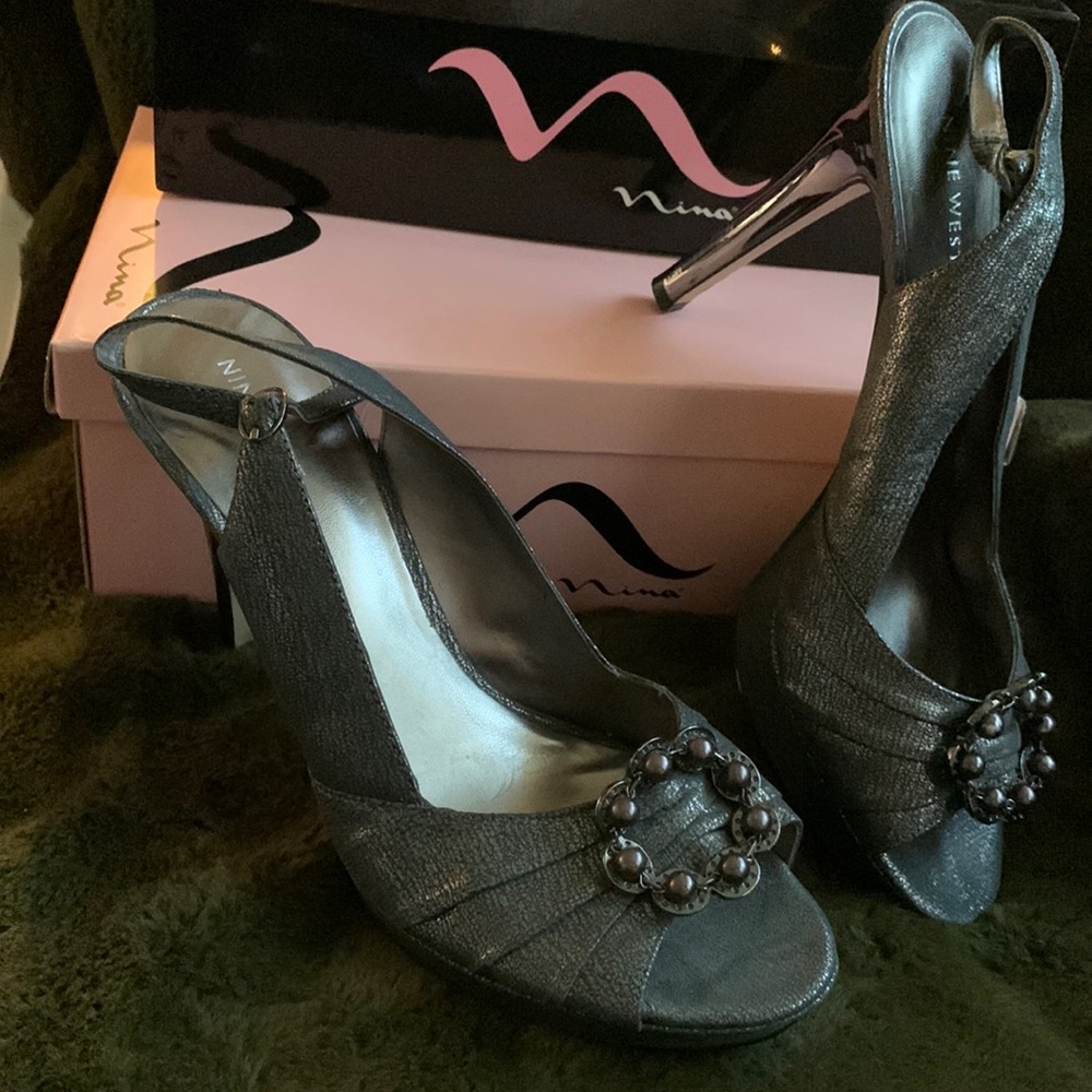 Nine West platform Slingback heel